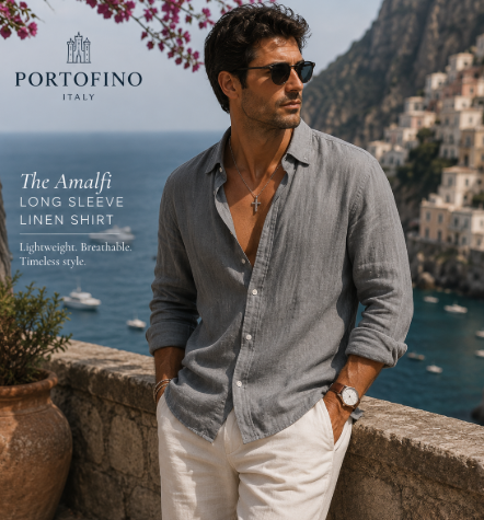 The Amalfi Long Sleeve Linen Shirt